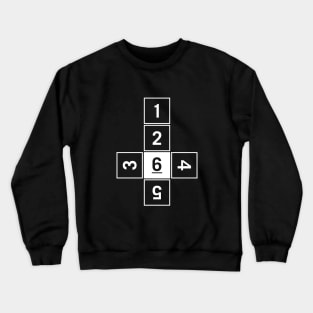 Unrolled D6 With Numbers Crewneck Sweatshirt